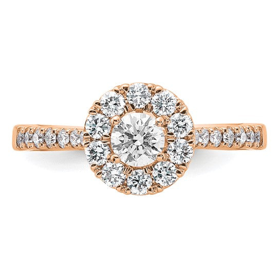 14k Rose Gold Lab Grown Diamond Engagement Rings 1 CT