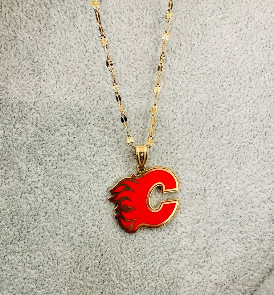 Calgary Flames Pendant and Chain