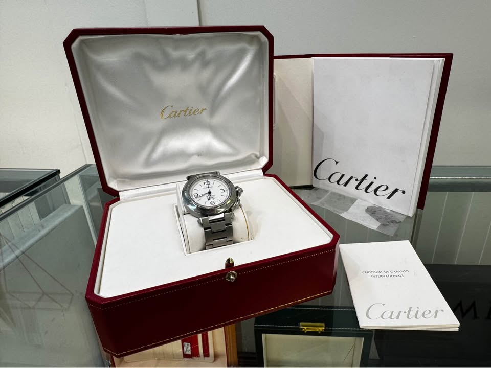 Cartier Pasha C Big Date W31044M7 - Full Set