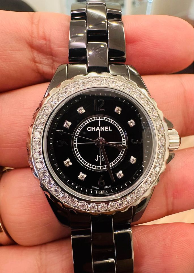 Chanel J12 29mm Black Ceramic Case With Natural Diamonds