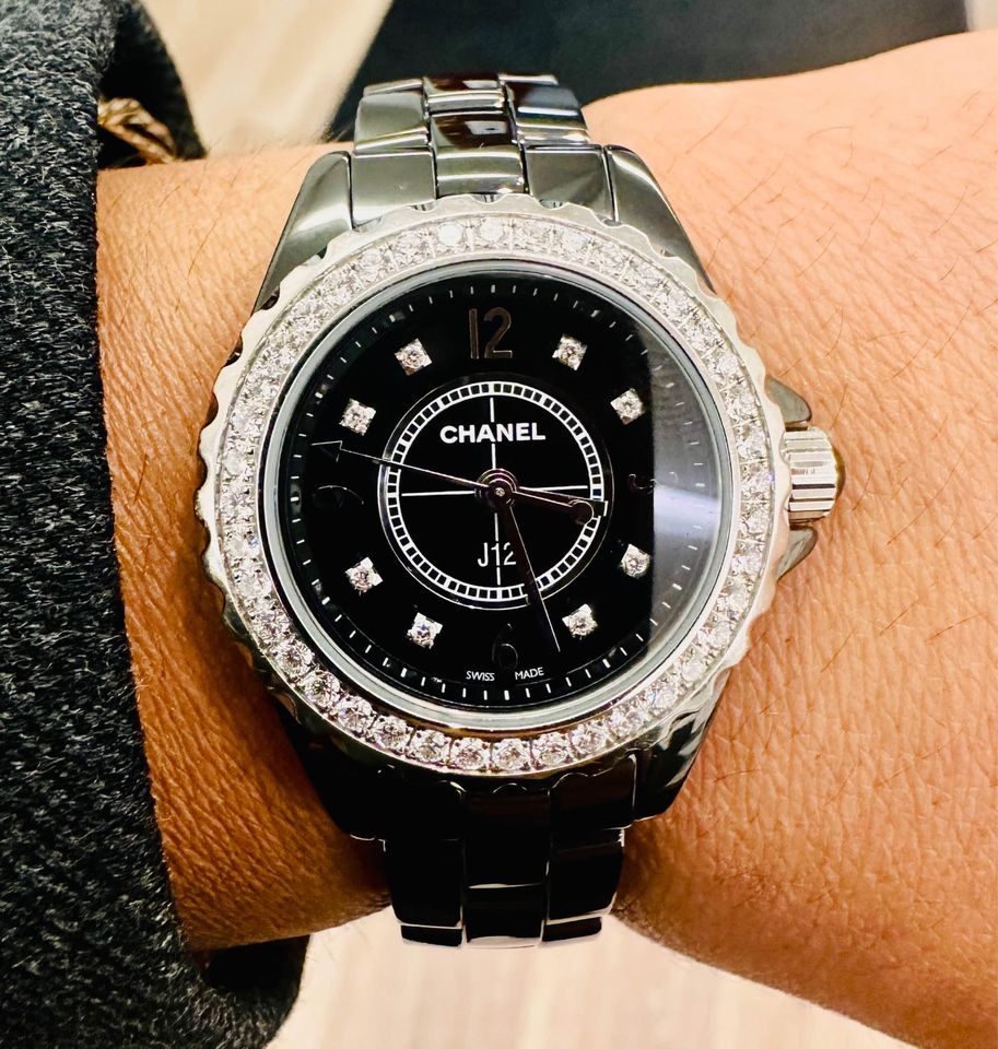 Chanel J12 29mm Black Ceramic Case With Natural Diamonds