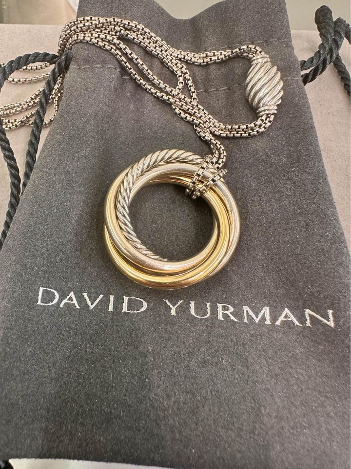 David Yurman 18k Gold and Sterling Silver Necklace