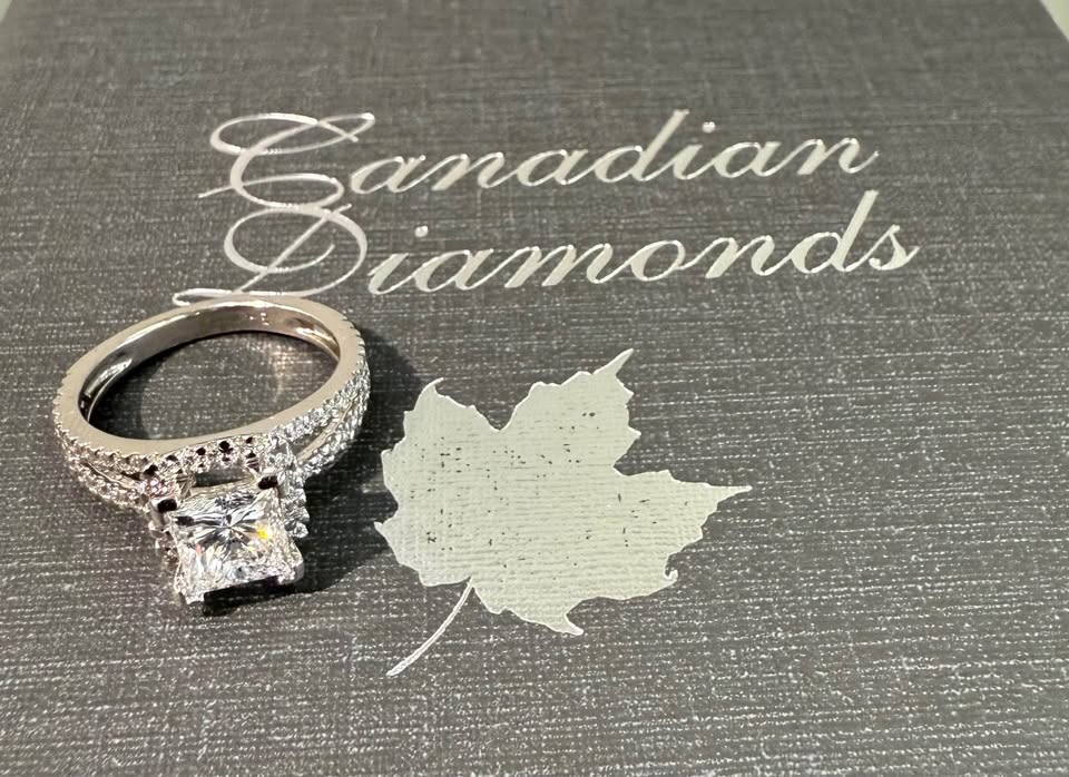 Beautiful Natural Certified Diamond Engagement Ring 1.45carat Princess Cut D Color , Halo Style