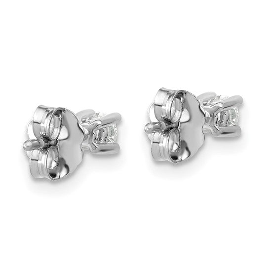 10k White Gold Round 4-Prong 0.20ct Diamond Stud Earrings