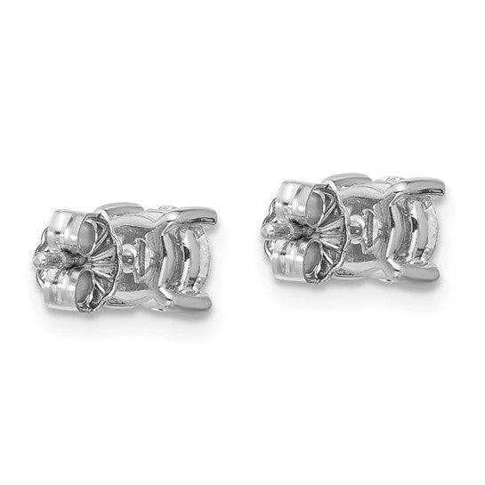 10k White Gold Round 4-Prong 1.00ct. Diamond Stud Earrings