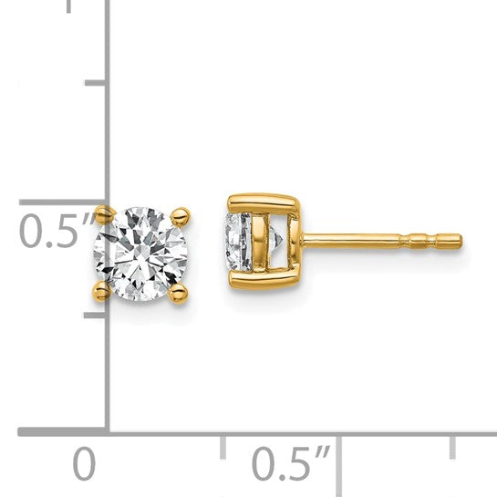 10k Round 4-Prong 1.00ct. Diamond Stud Earrings