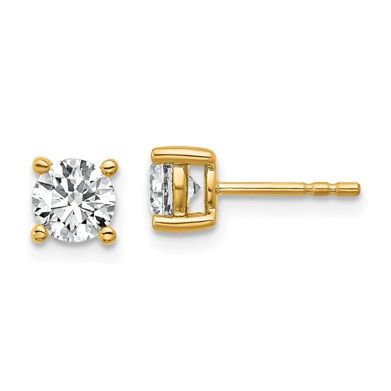 10k Round 4-Prong 1.00ct. Diamond Stud Earrings