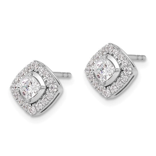 14K White Gold Lab Grown Diamond VS/SI FGH Complete Post Earrings