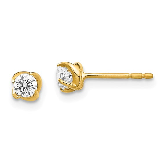 14k Diamond Post Earrings