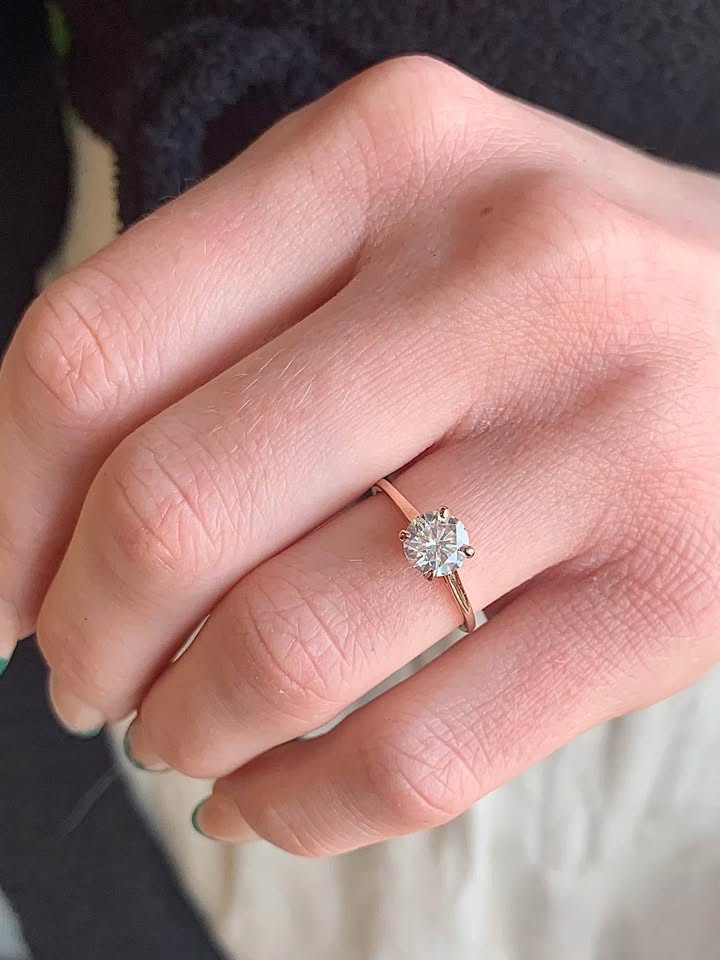 GIA Certified Natural Diamond Solitaire Engagement Ring 0.70Carat SI1 -Excellent Cut in Rose Gold