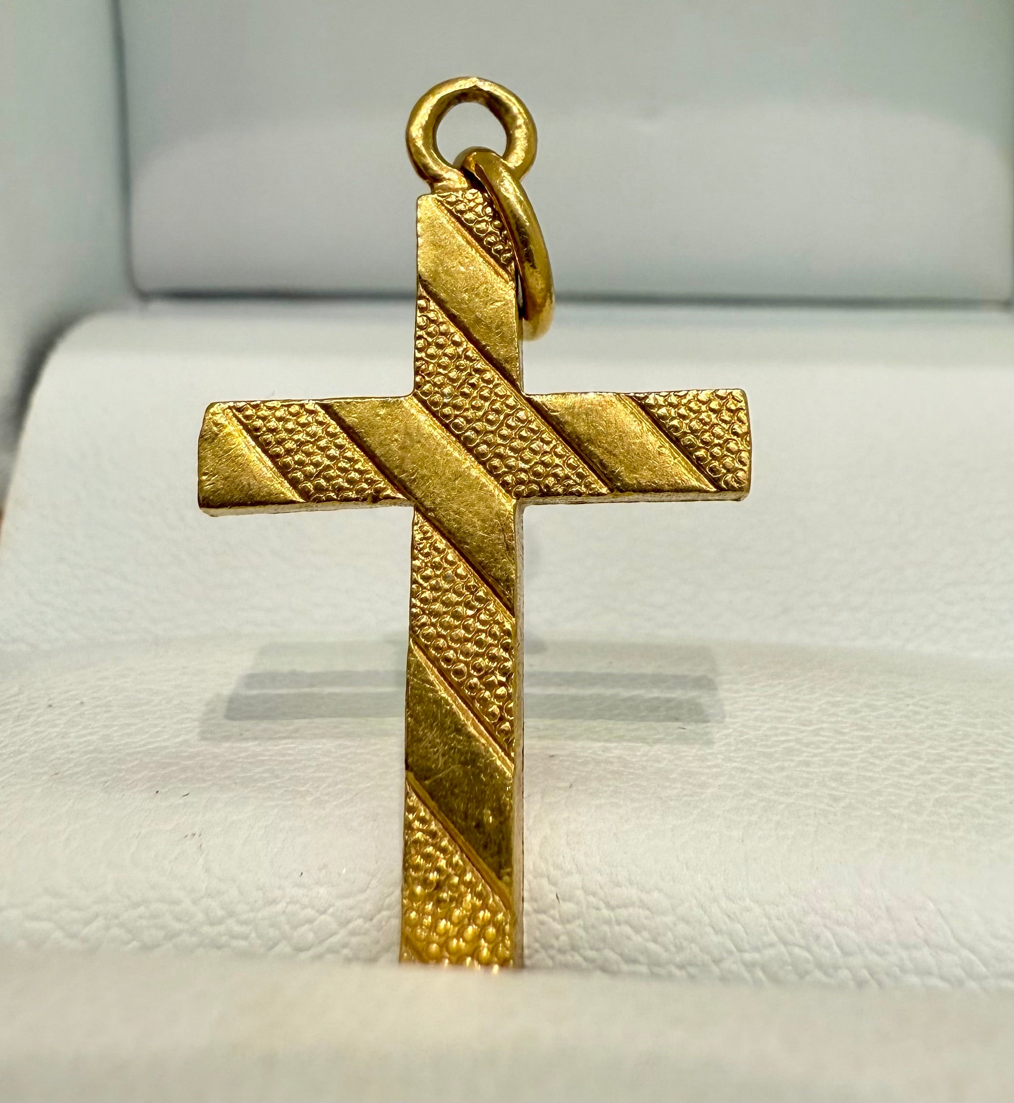 24 karat yellow gold Cross 1”x0.5”