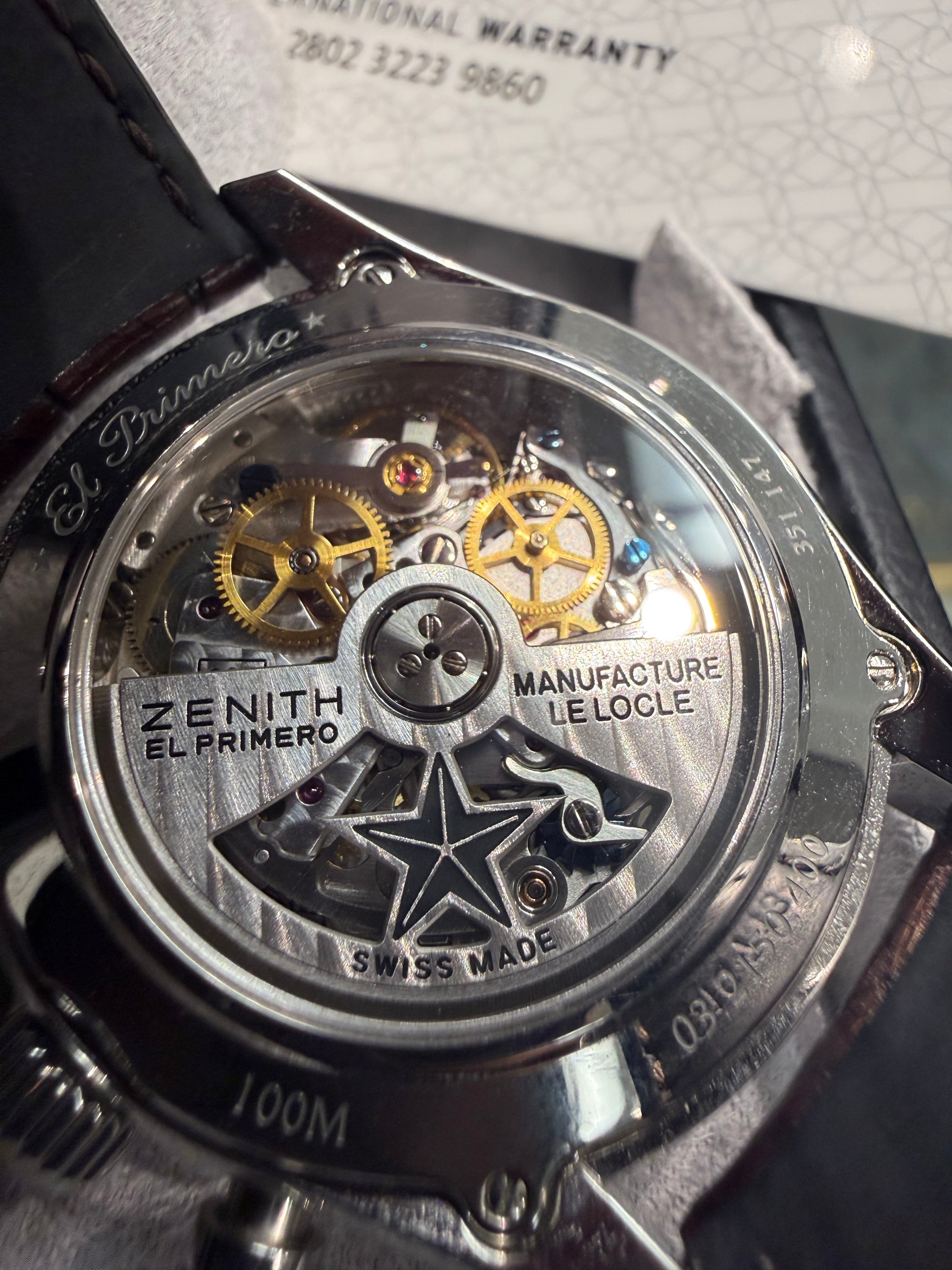 ZENITH EL PRIMERO ORIGINAL 1969  Reference#: 03215040069C713, 38 mm diameter, Stainless Steel 2020 Full set