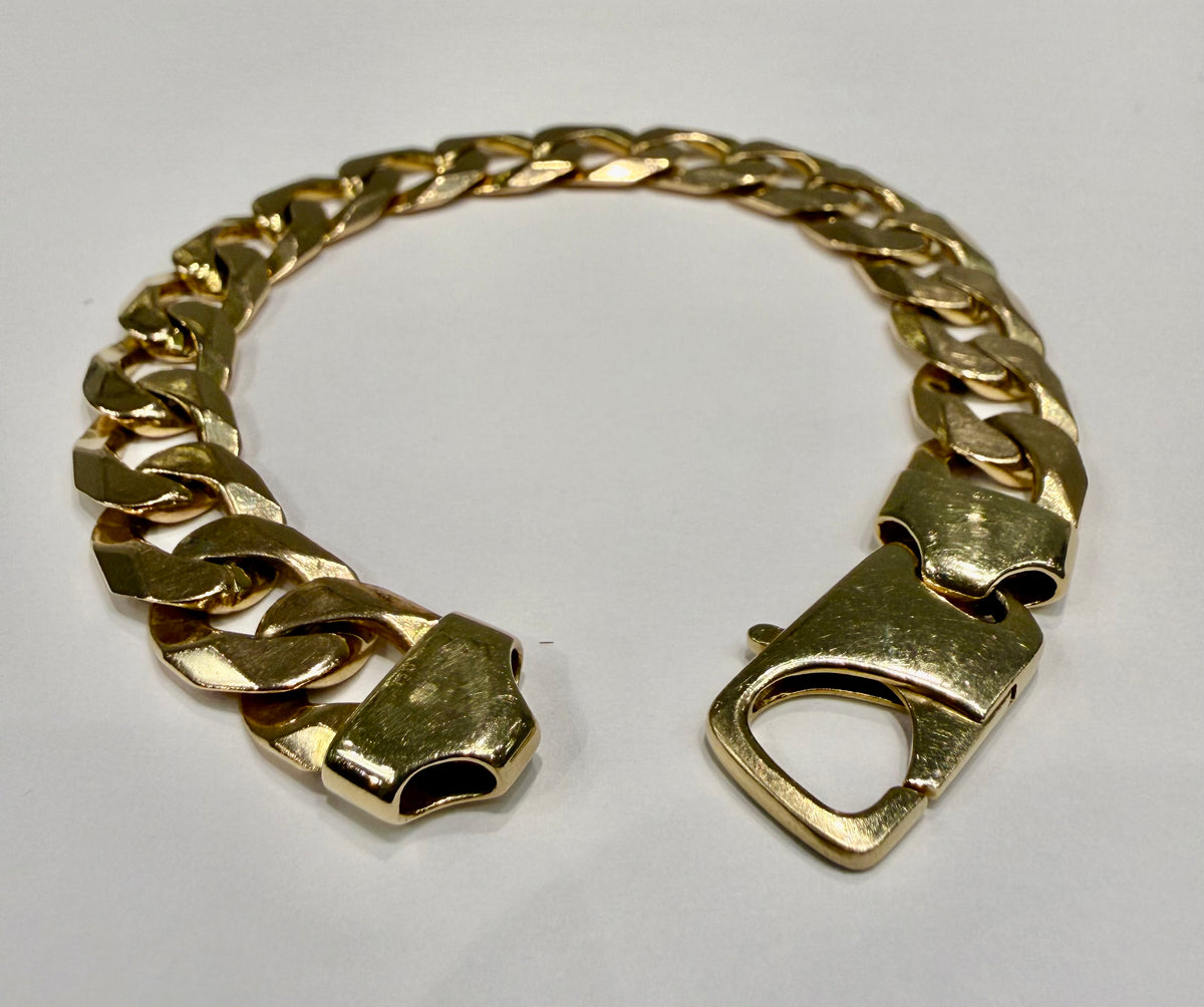 2 pcs set of Solid 10karat Miami Cuban 22” chain + 9” bracelet 126.6 grams
