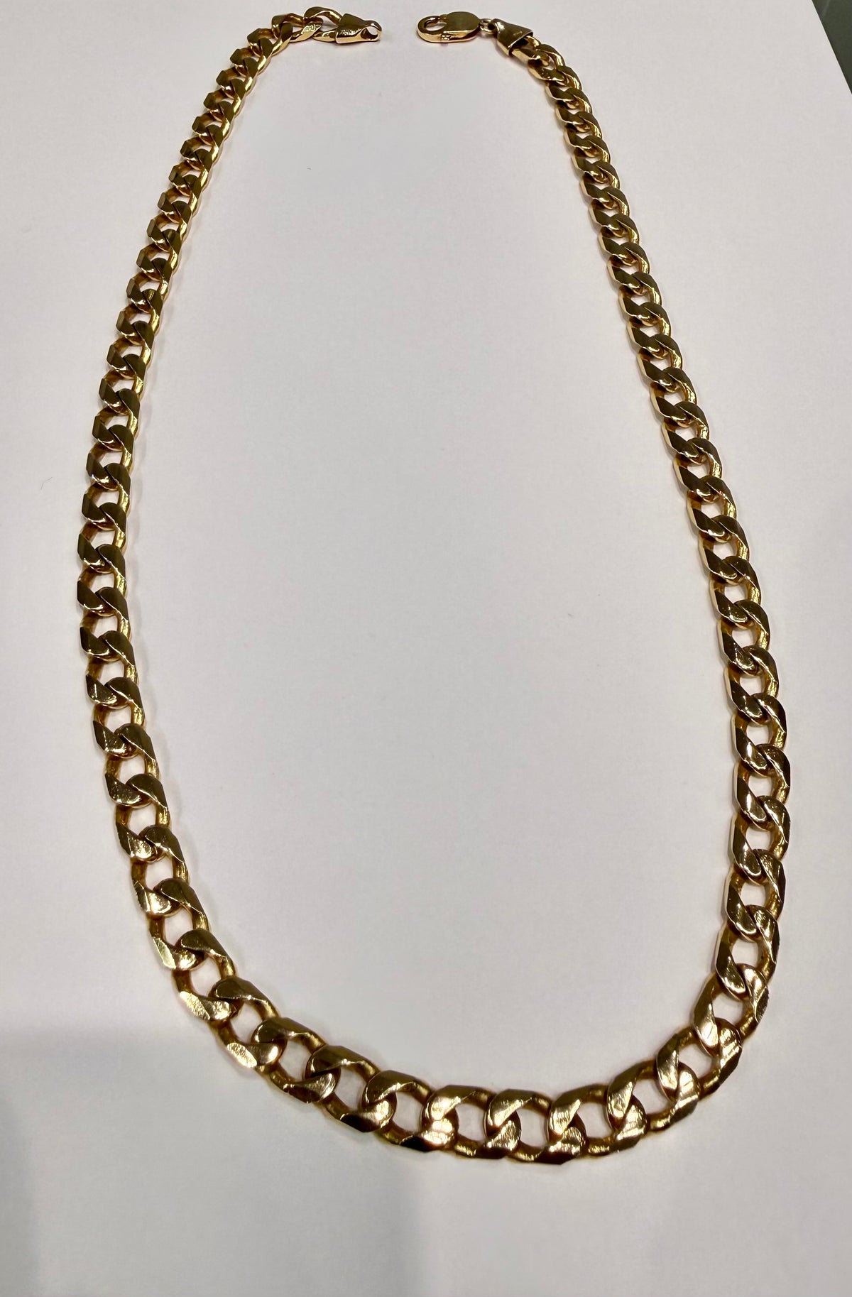 2 pcs set of Solid 10karat Miami Cuban 22” chain + 9” bracelet 126.6 grams