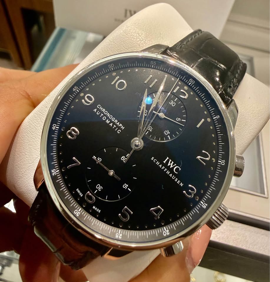 IWC Portuguese Chronograph Stainless Steel Watch IW371447, 2017 Full Set