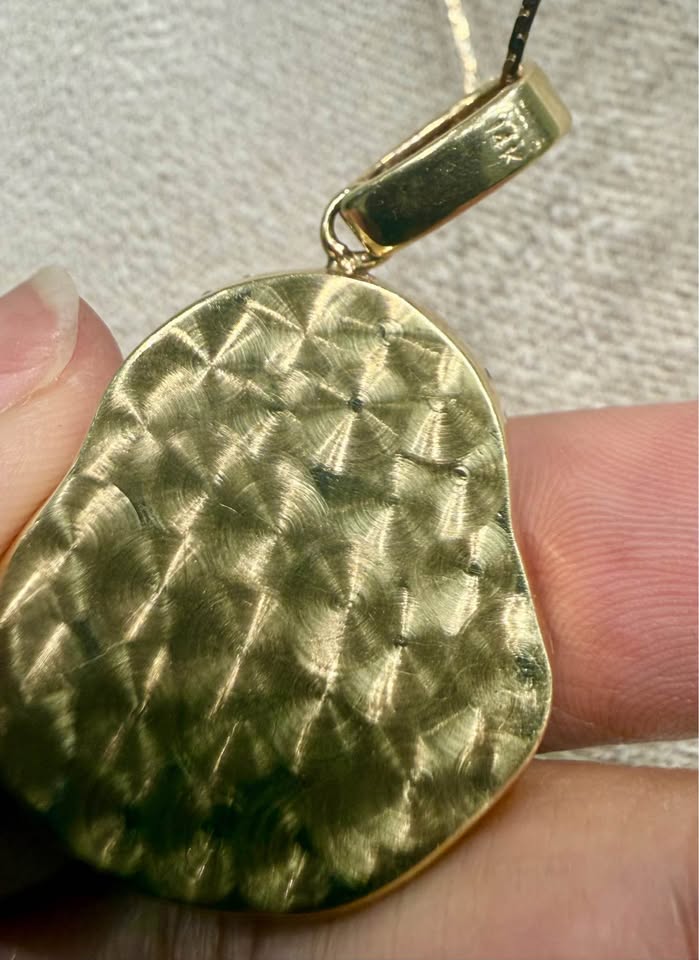 Custom Made Natural Jade/Diamonds Happy Buddha 14karat Pendant