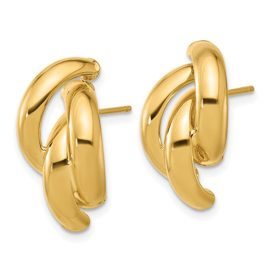 Leslie's 14k Polished Twisted Post Earrings