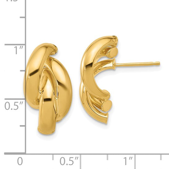 Leslie's 14k Polished Twisted Post Earrings