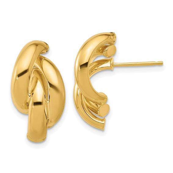 Leslie's 14k Polished Twisted Post Earrings