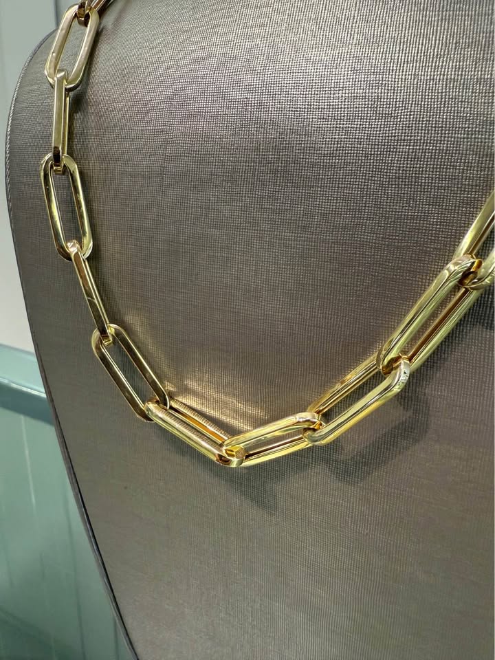 Made in Italy Paperclip Lady’s Chain 8mm -18”