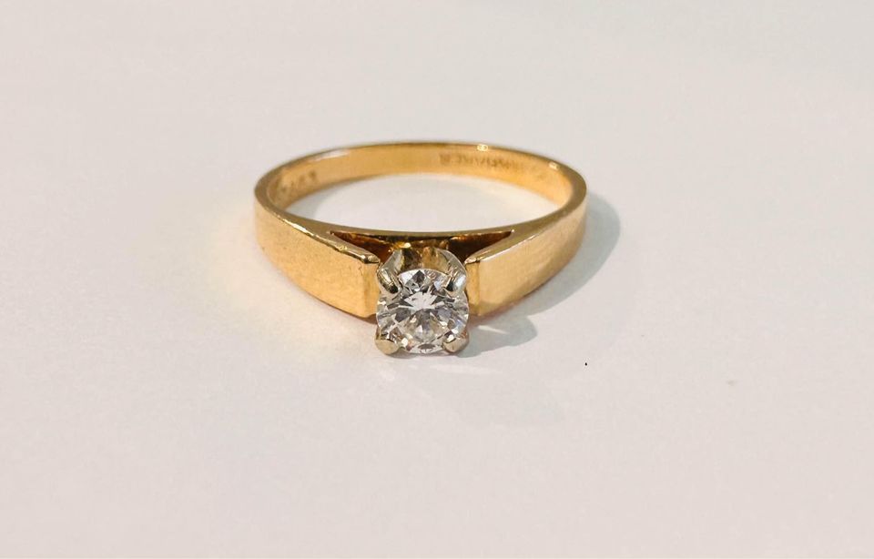 Natural Diamond Solitaire in 14k Gold 0.20Carat