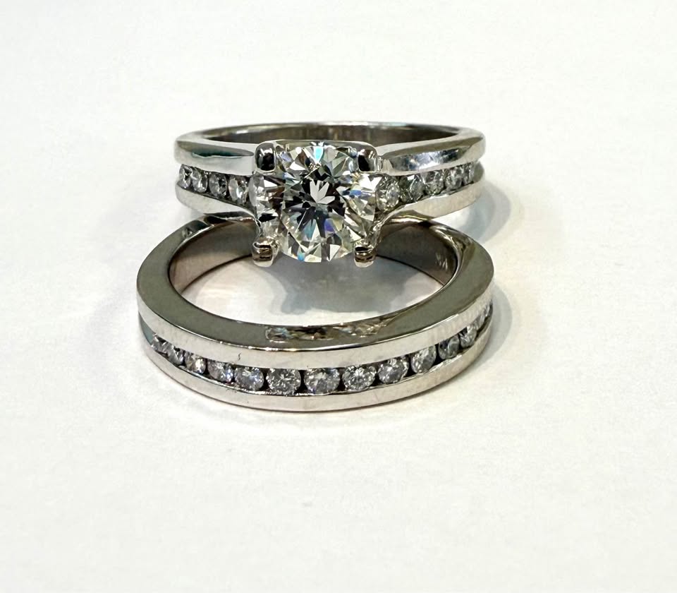 Natural Diamonds 14k Wedding Set 1.95CTW 1.14ct