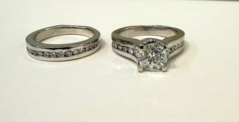 Natural Diamonds 14k Wedding Set 1.95CTW 1.14ct