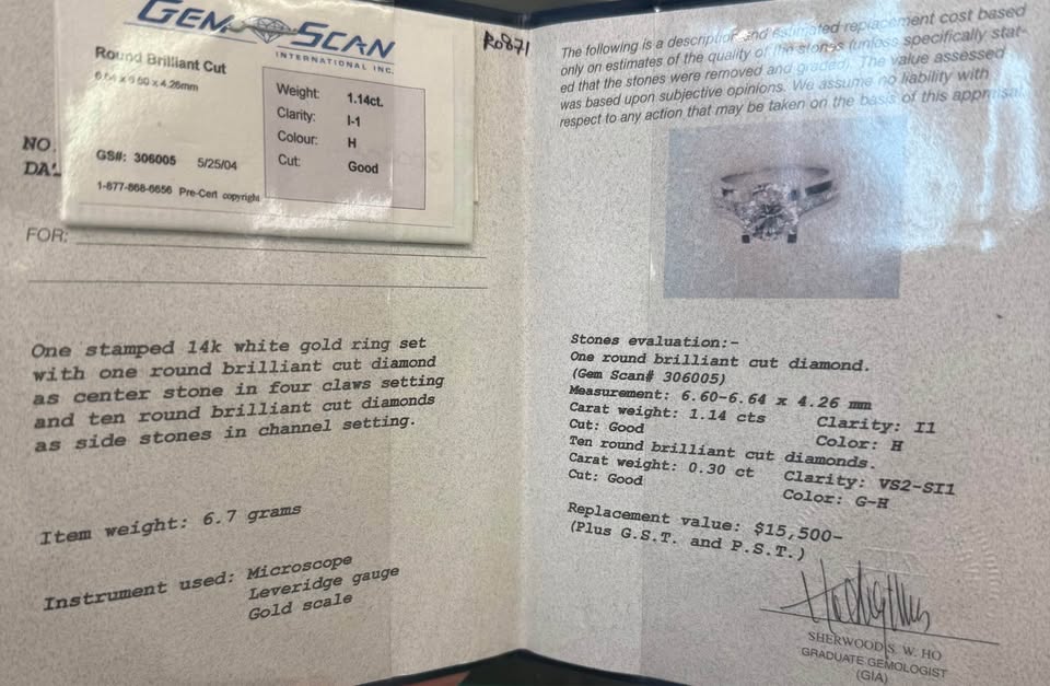 Natural Diamonds 14k Wedding Set 1.95CTW 1.14ct