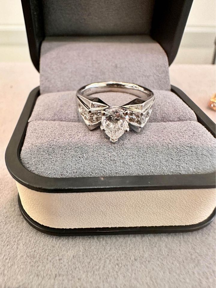 Custom unique Natural Diamonds wedding set 1.20CTW in 14karat gold