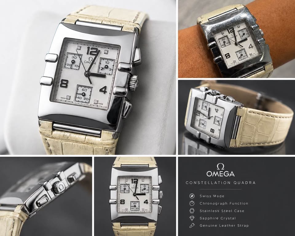 Preowned Omega Constellation Quadra Ref#1841.73.31 , 2008 , Great Condition 28x3m Diamonds