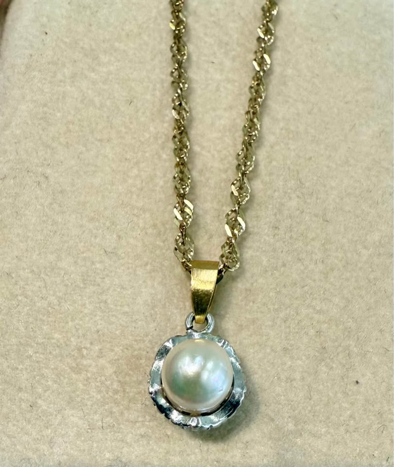 18karat yellow gold Two Sided pendant “pendant only”