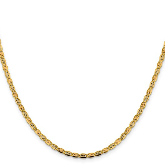 14K Tri-Color Gold Pavé Valentino Chain Necklaces