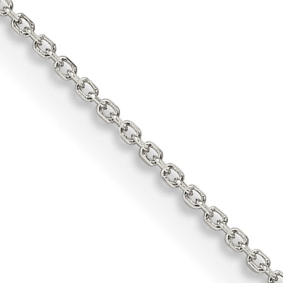 Sterling Silver 1mm 8 Sided D/C Cable Chain, 16 Inches