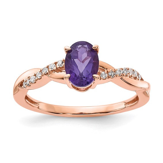 Oval Gemstone & Diamond Rings