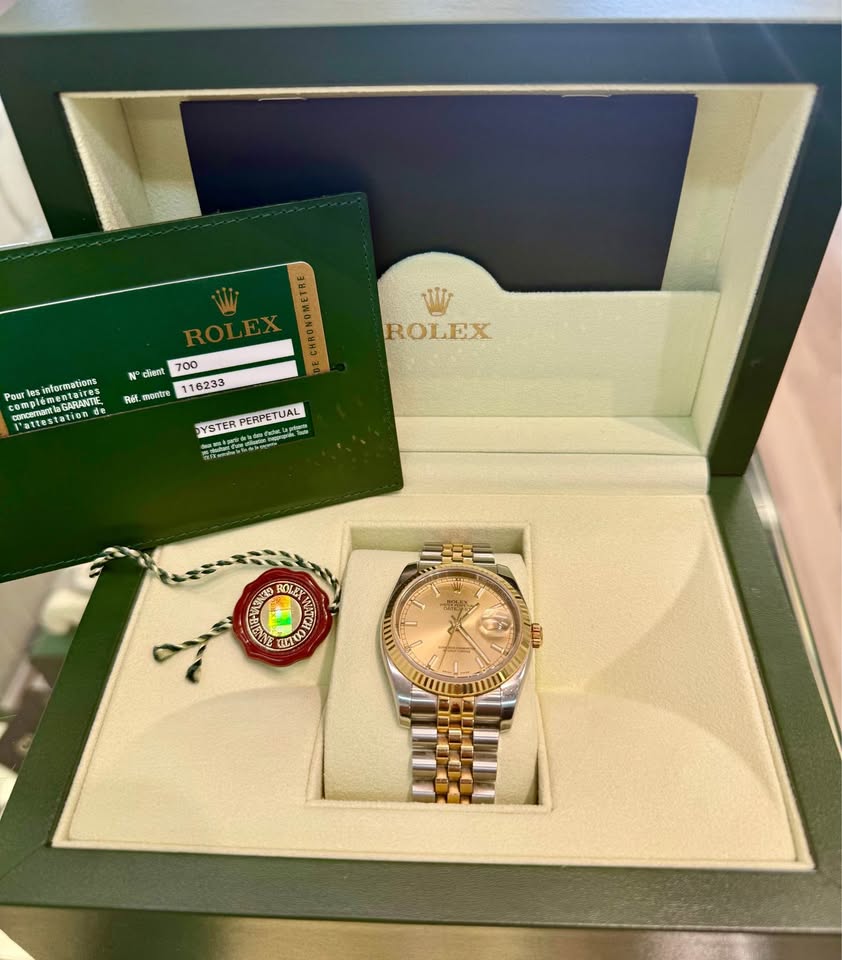 ROLEX DATEJUST 36MM - CHAMPAGNE DIAL FULL SET 2009 , MINT CONDITION