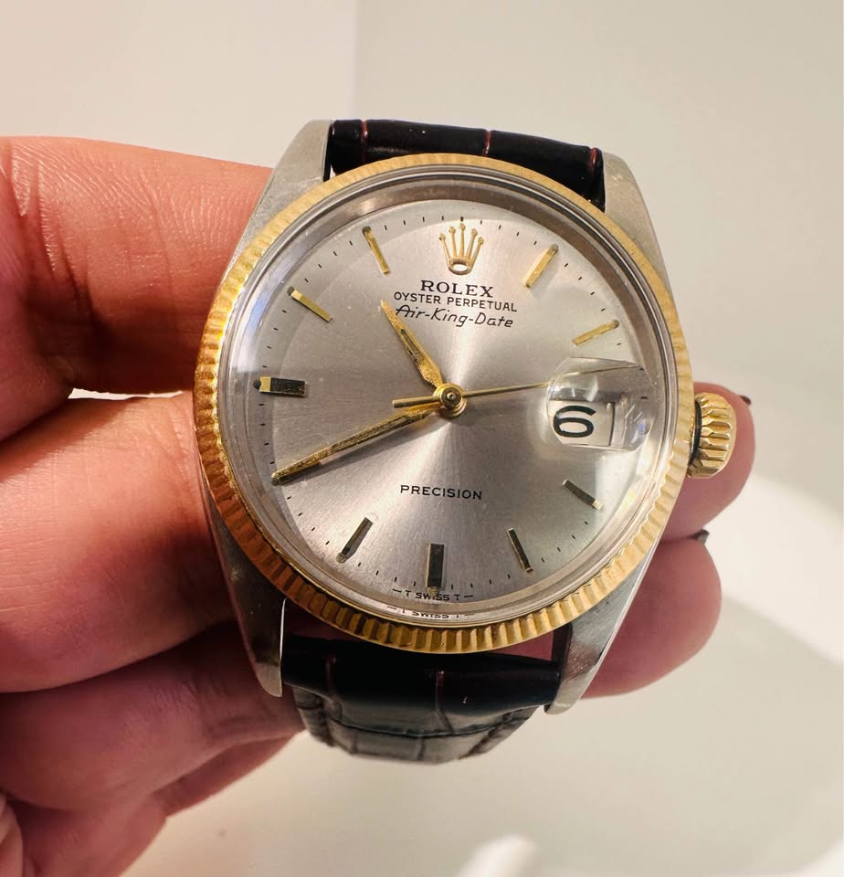 Rolex Air-King Date 5701 Silver Dial Automatic Unisex Watch 34mm