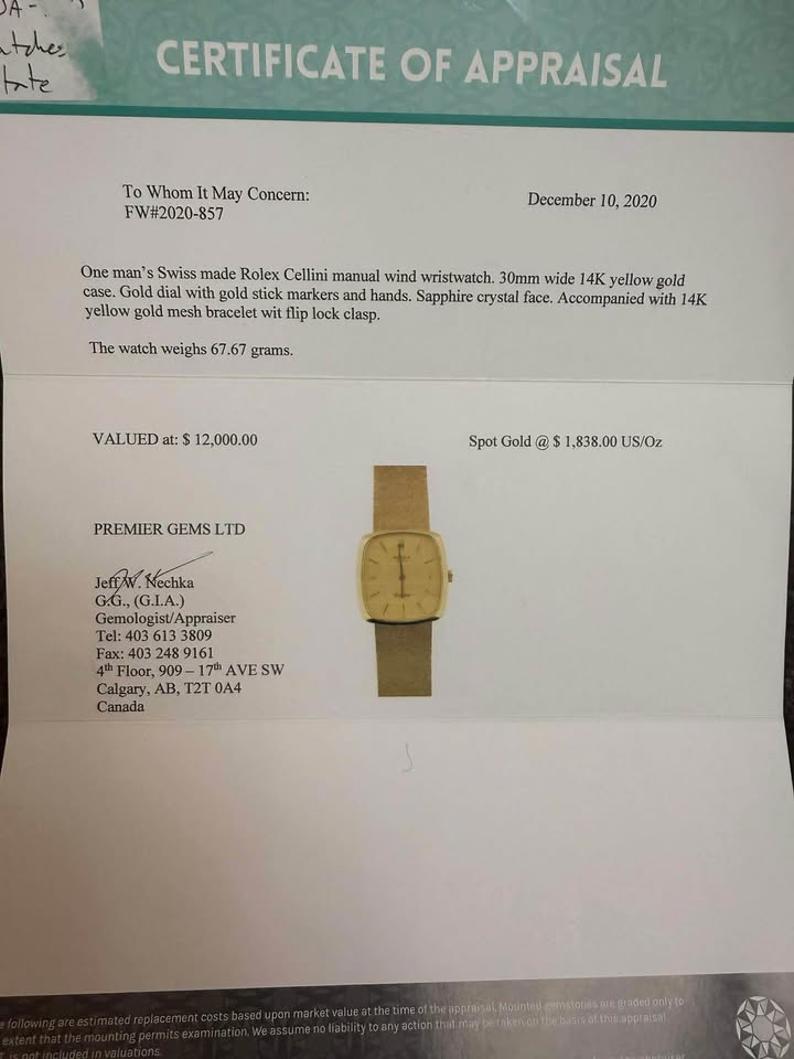 Rolex Cellini 14k 30mm , Mint Condition , Manual Winding