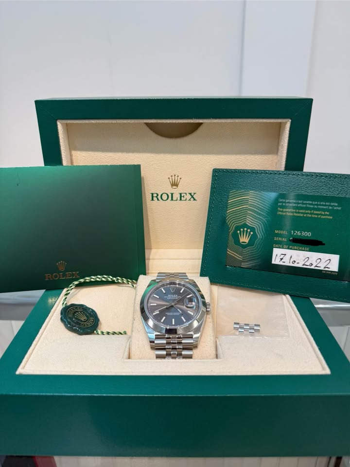 Rolex Datejust 41mm Jubilee Bracelet , Slate Dial Ref# 126300 , 2022 Full Set
