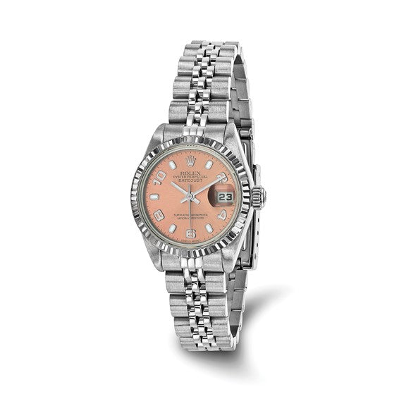 Rolex Ladies Datejust Jubilee With COPPER Diamond Dial and 18k Bezel