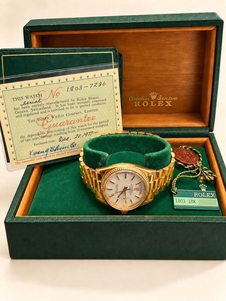 Rolex Day-Date 36mm President 18k Yellow Gold Full Set 1971 Ref# 1803