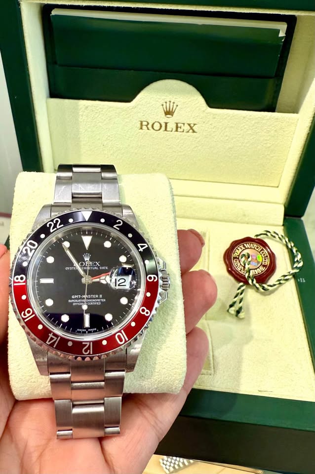 Rolex GMT Coke , Complete Set , Box , Papers , Booklet , Tags , 40mm Oyster Bracelet 2005