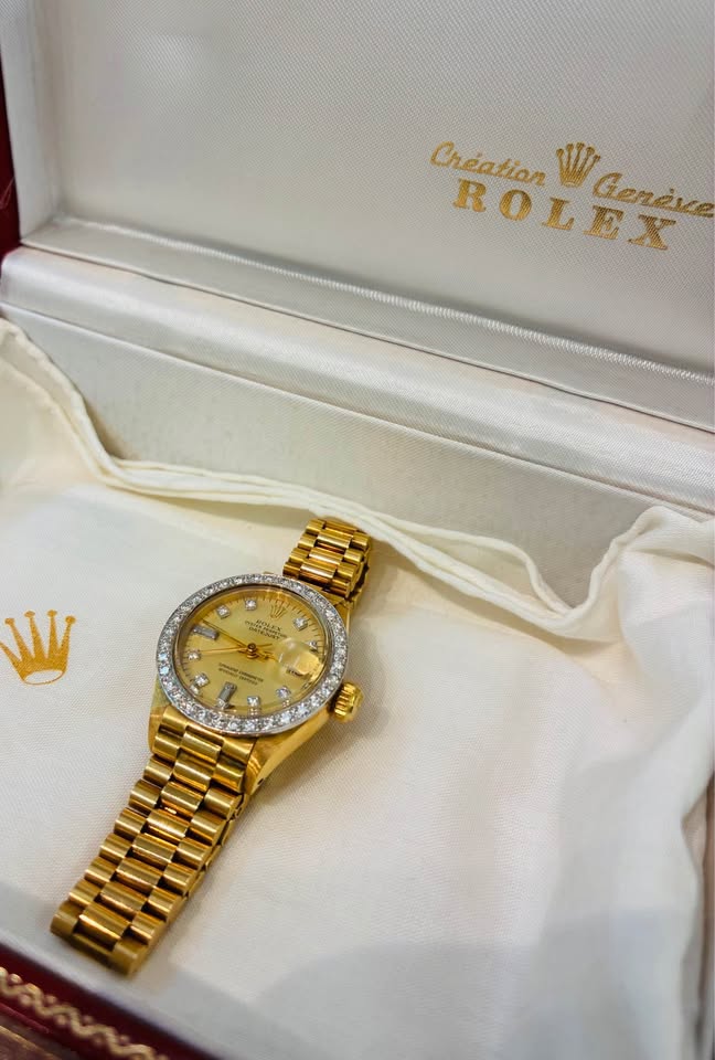 Rare Find Rolex Lady’s Datejust 18karat Gold Diamond Bezel & Dial Ref#6916 - 1976