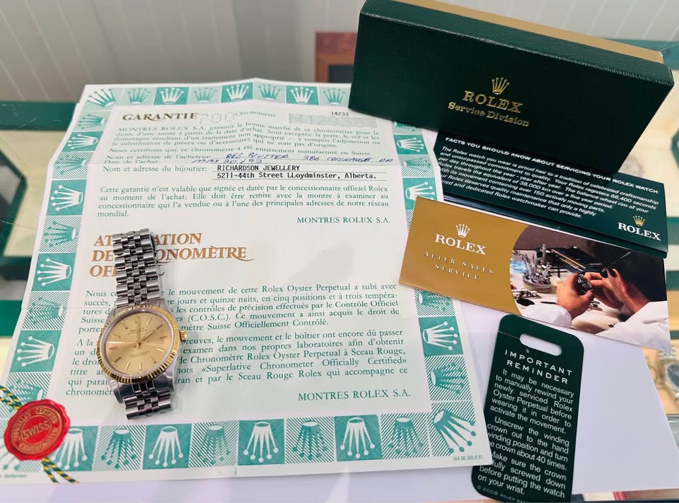 Rolex Oyster Perpetual 18kt Gold and Stainless Steel Mens Watch on Jubilee Bracelet