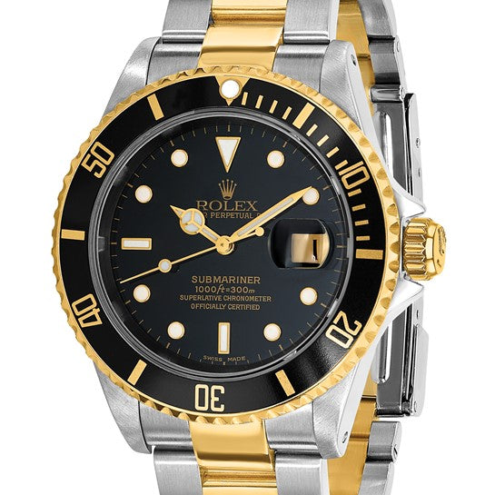 Rolex 18k Oyster 40mm Submariner Black Dial Watch