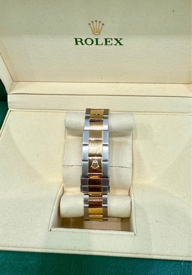 Rolex Pre-Owned Submariner “Bluesy” 18K Yellow Gold / Steel Oyster Blue Bezel Box and Papers