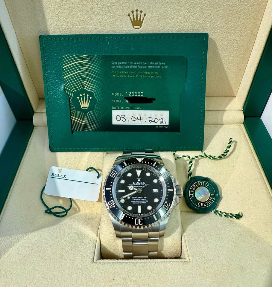 Rolex Deepsea Mint Condition -44mm , 2021 Full Set Model#126660