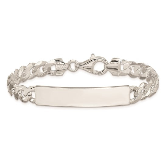 ID Bracelet In Sterling Silver Curb Link