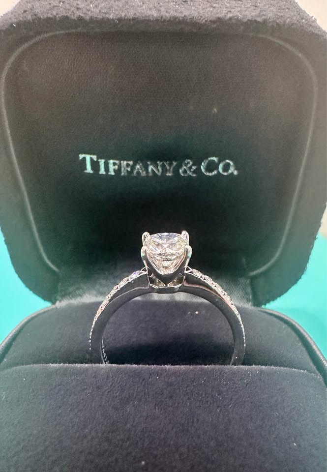 Tiffany & Co. Natural Diamond VVS1 0.71CTW , Platinum Engagement Ring