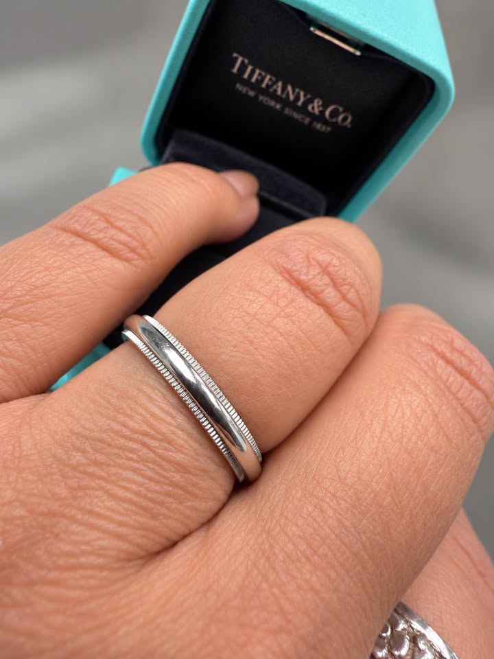 Tiffany & Co Platinum 950 Milgrain band 3mm size 7