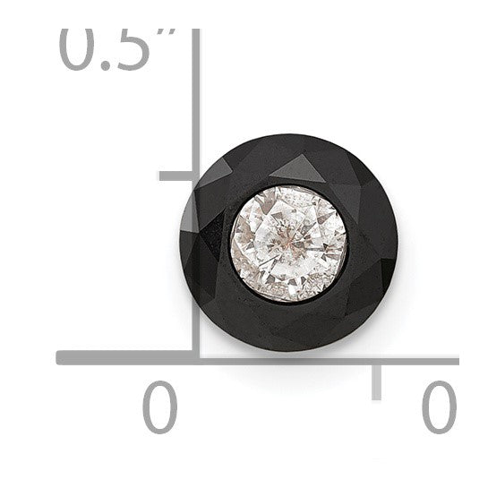 1.75ct. Black and White Diamond Single Stud earring component